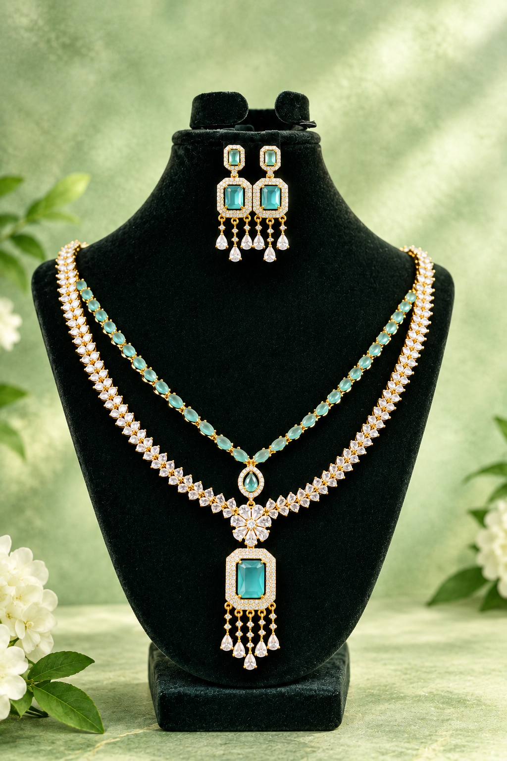 Lumiere Diamond Mesh Evening Necklace