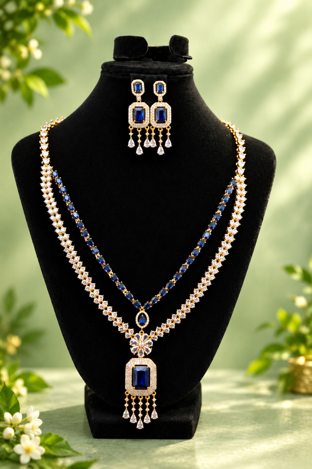 Halo Crystal Illusion Collar Necklace