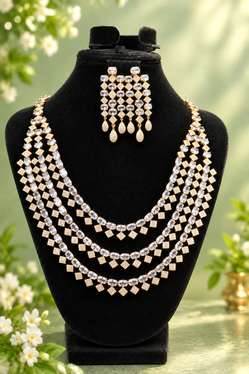 Regalia Multi-Tier Diamond Polki Necklace