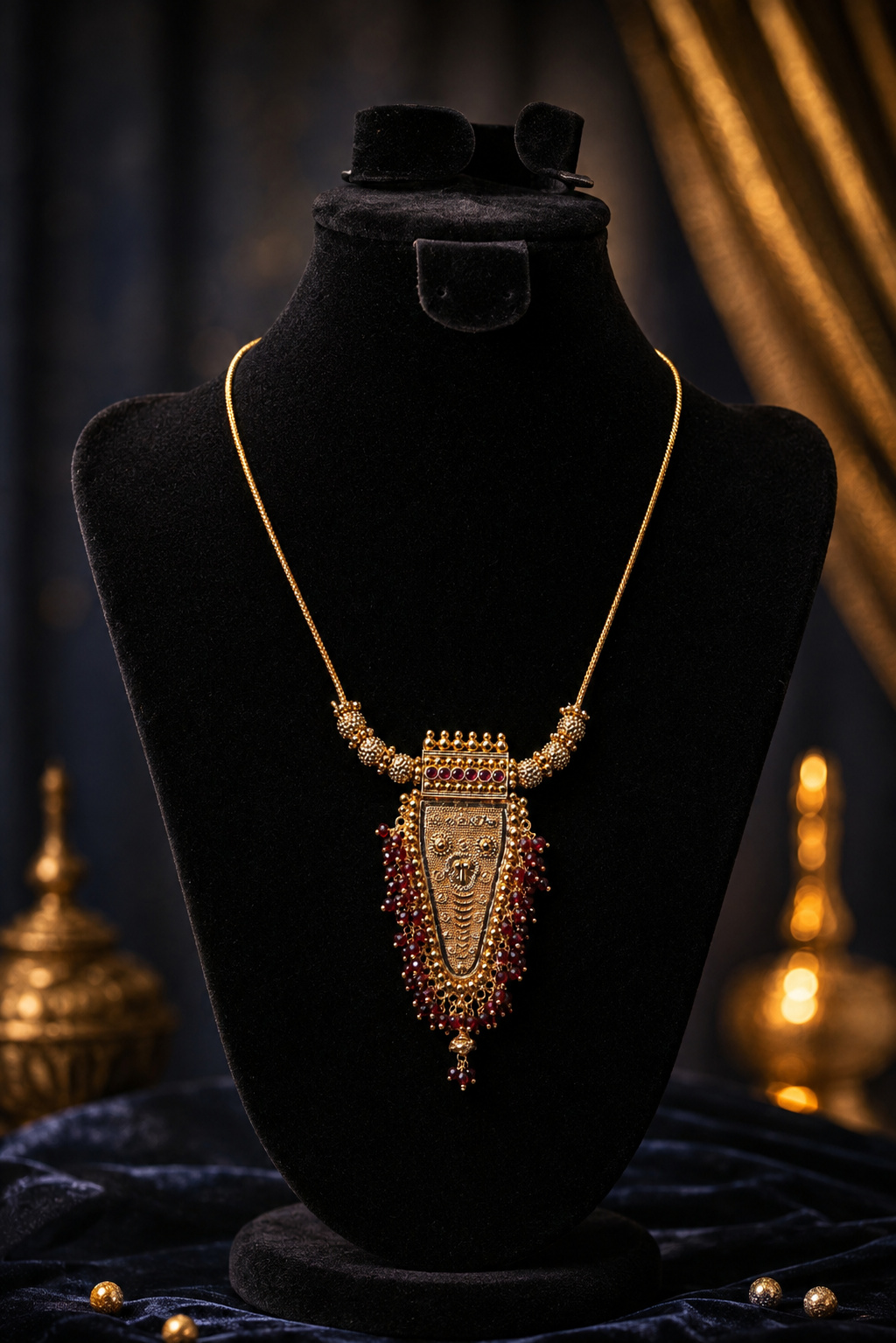 Maharani Emerald Antique Long Necklace
