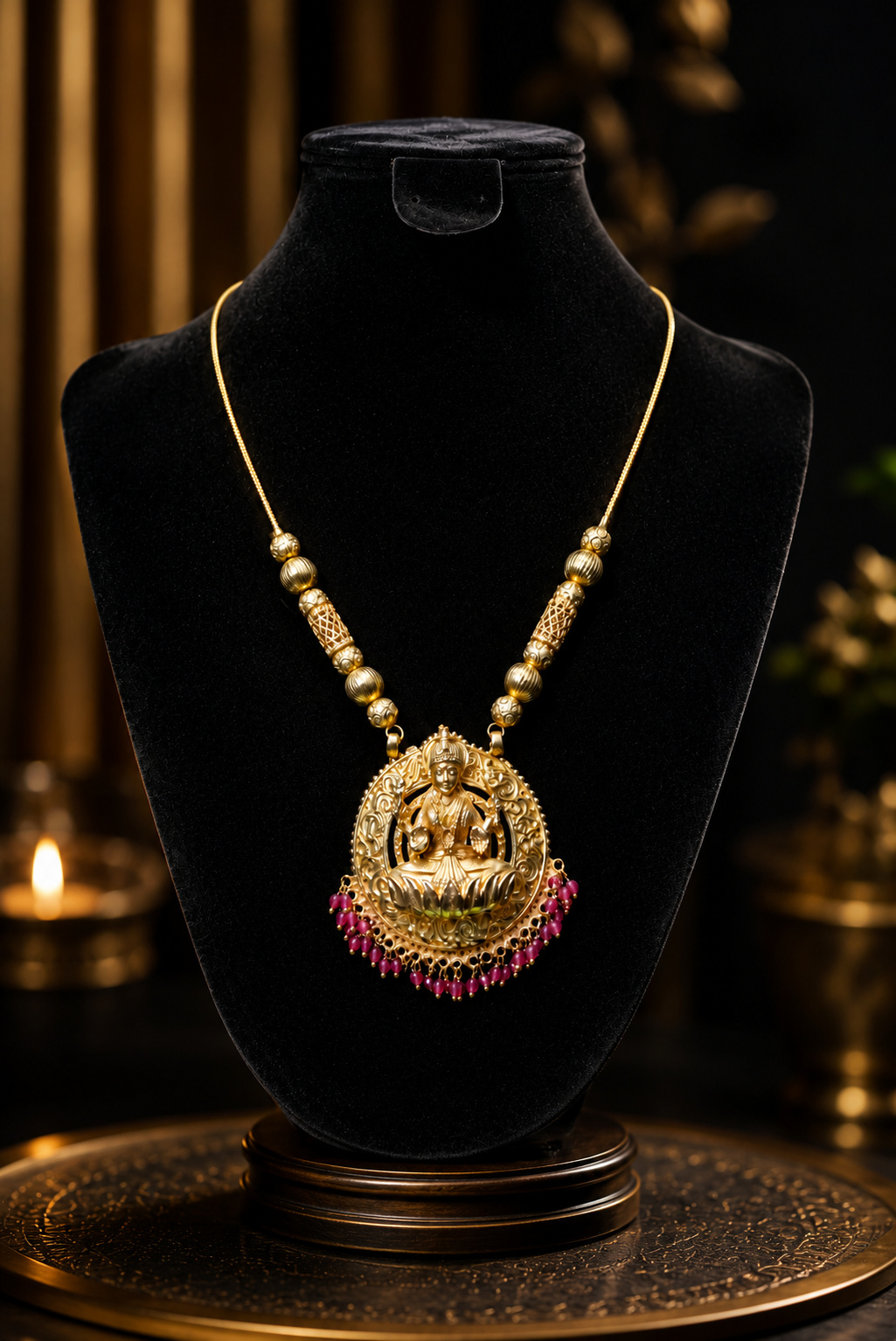 Swarna Lotus Filigree Gold Necklace